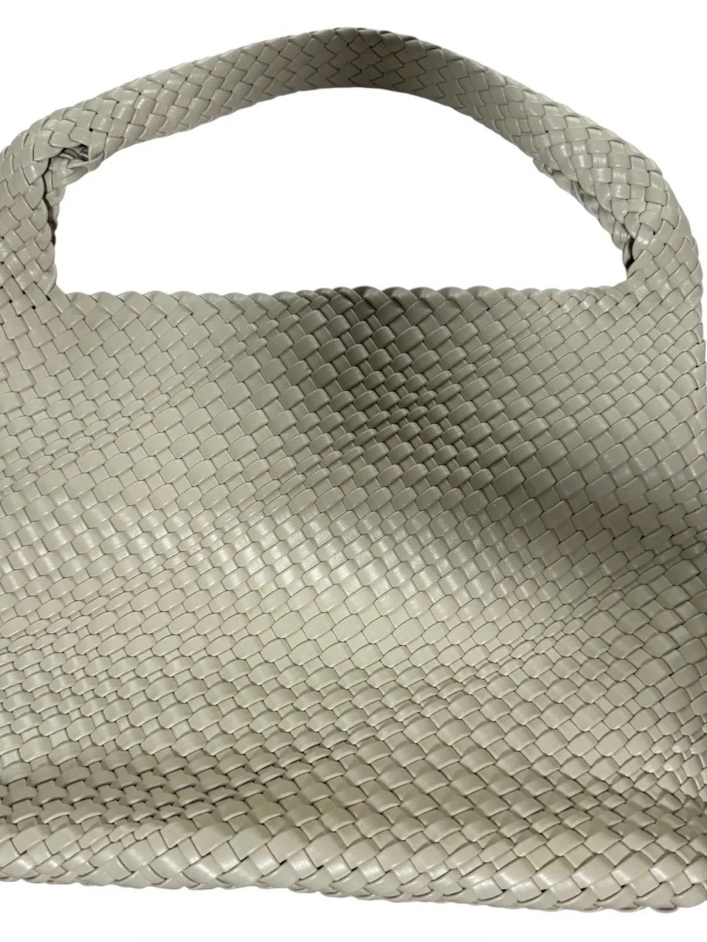 E|N Expressions NYC Beige Woven Hobo Shoulder Bag Oversized Tote w/ Pouch